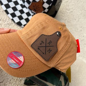 Checkered Snapack Cow Hat, Custom Kids Cattle Hat, Personalized Baby Cap, Baby Hat, toddler hat patch, personalized kids hat patch