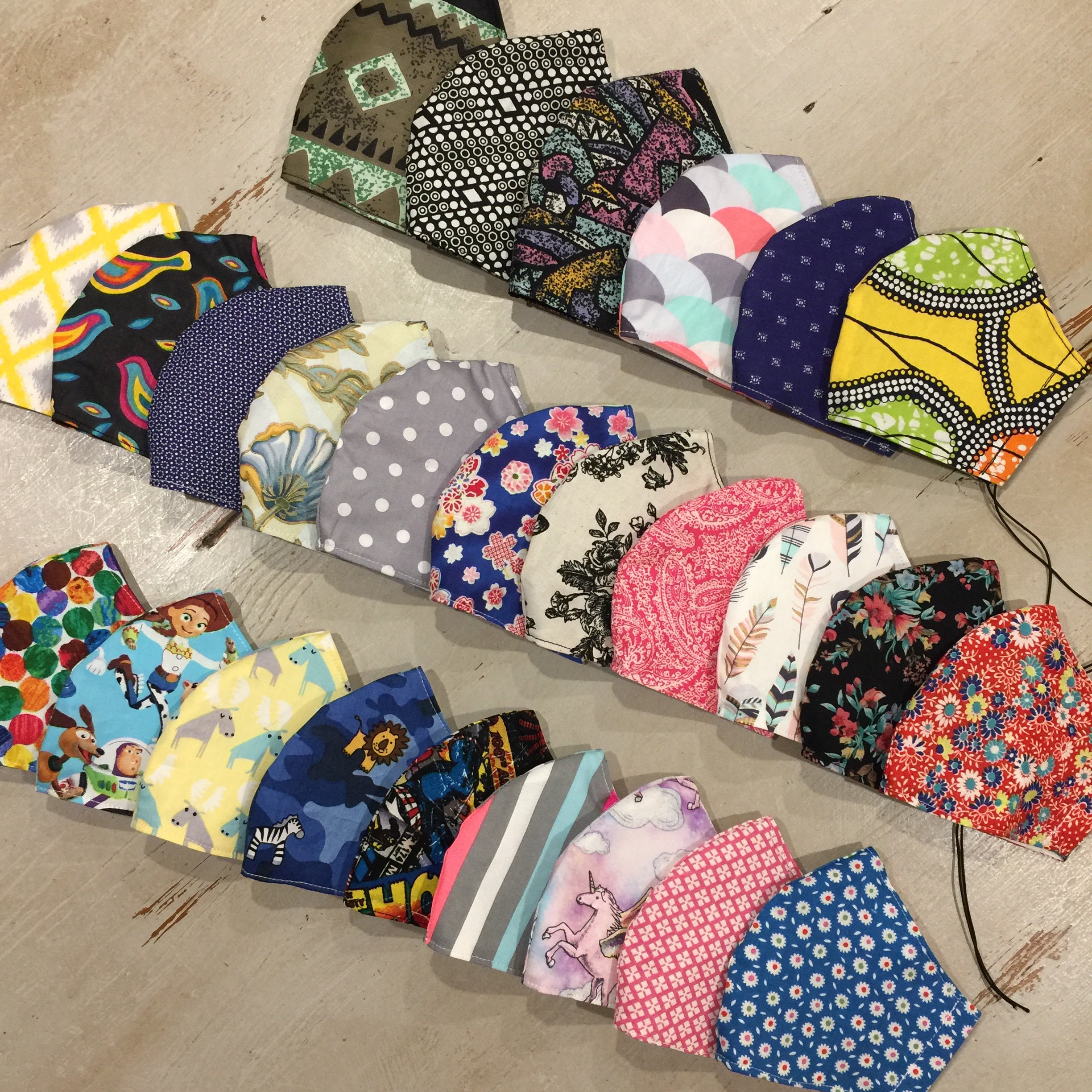 Face Masks 3 Layer With Nose Wire & Bonded Interfacing Etsy