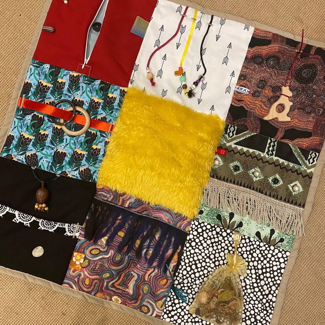 Indigenous Sensory Blanket 33 Fiddle Blanket Tactile Etsy
