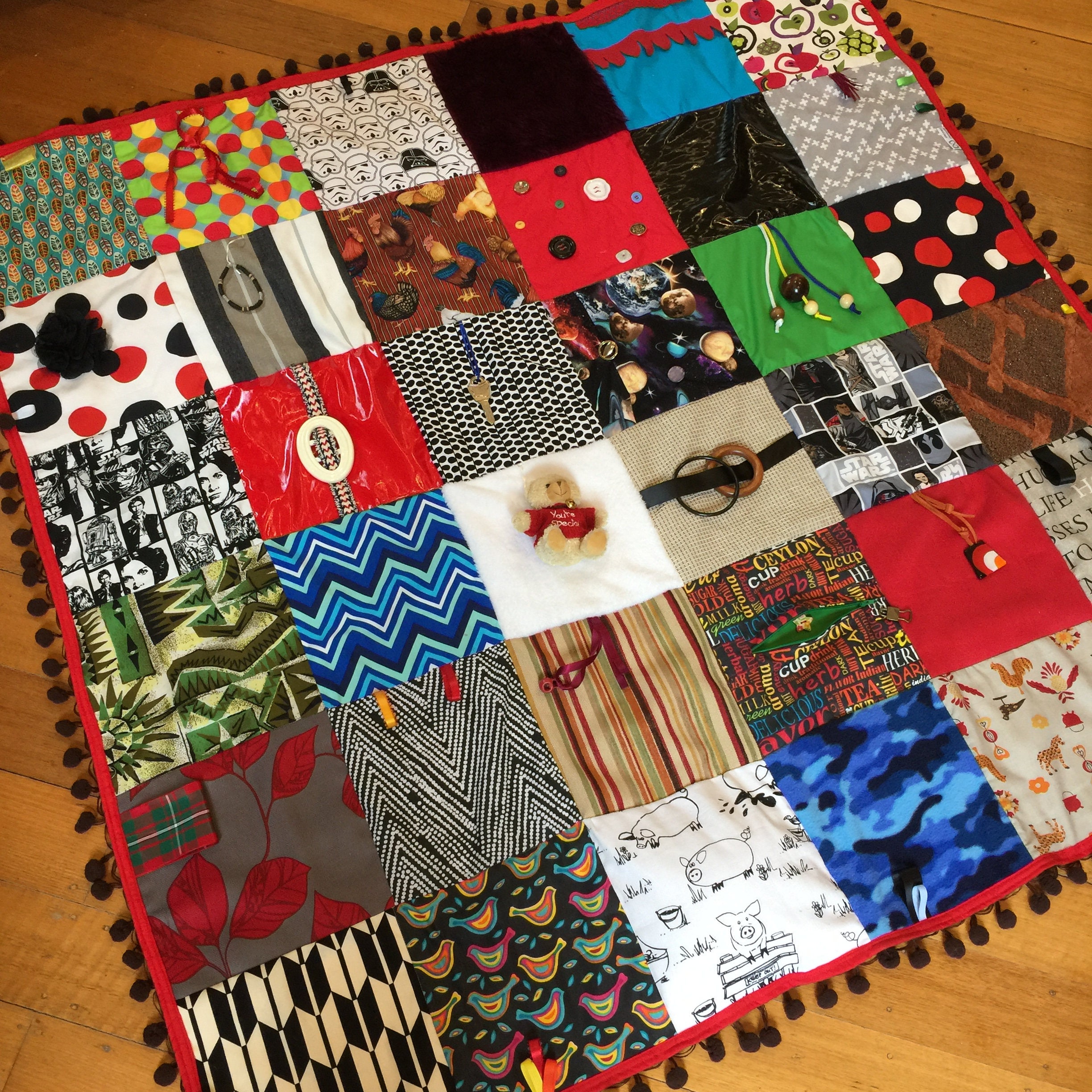 Sensory Blanket 10 Fiddle Blanket Teenager Youth ADHD Etsy