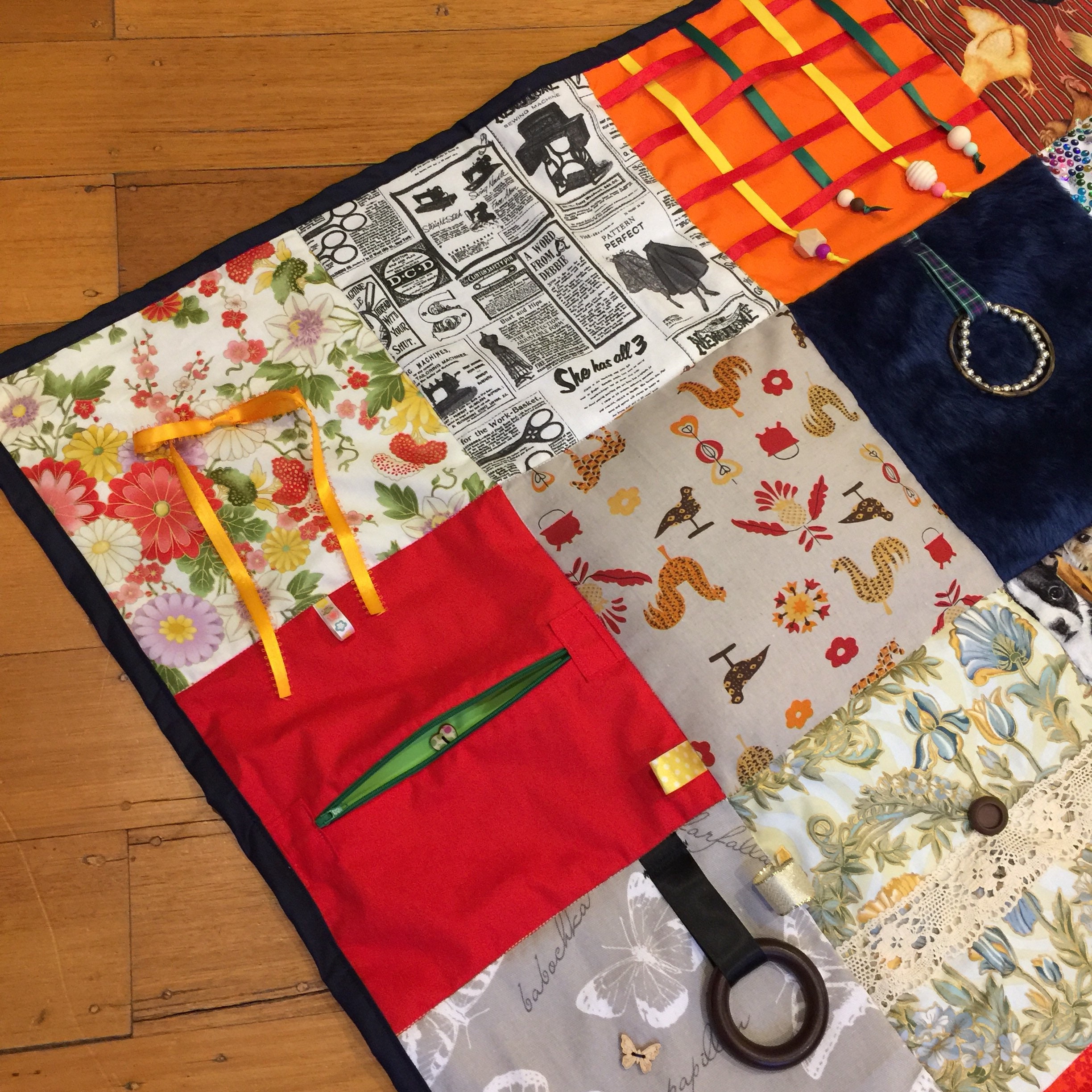 Sensory Blanket 3 Fiddle Blanket Tactile Therapy Etsy Australia