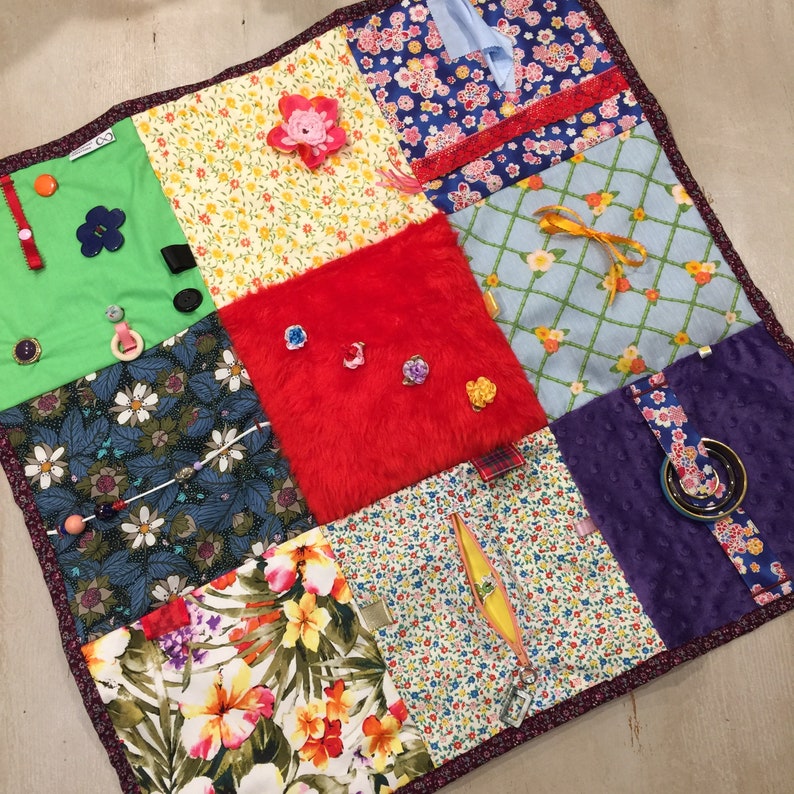 Sensory Blanket 47 Fiddle Blanket Tactile Therapy Etsy Australia