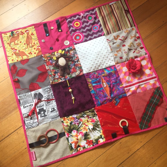 Sensory Blanket Fiddle Blanket Tactile Therapy Etsy