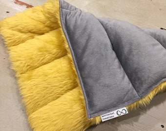 Weighted Blanket #27, Weighted Lap Blanket Plush , Poly Pellet Filled, Faux Fur & Soft Plush Reversible, 45cm x 35cm