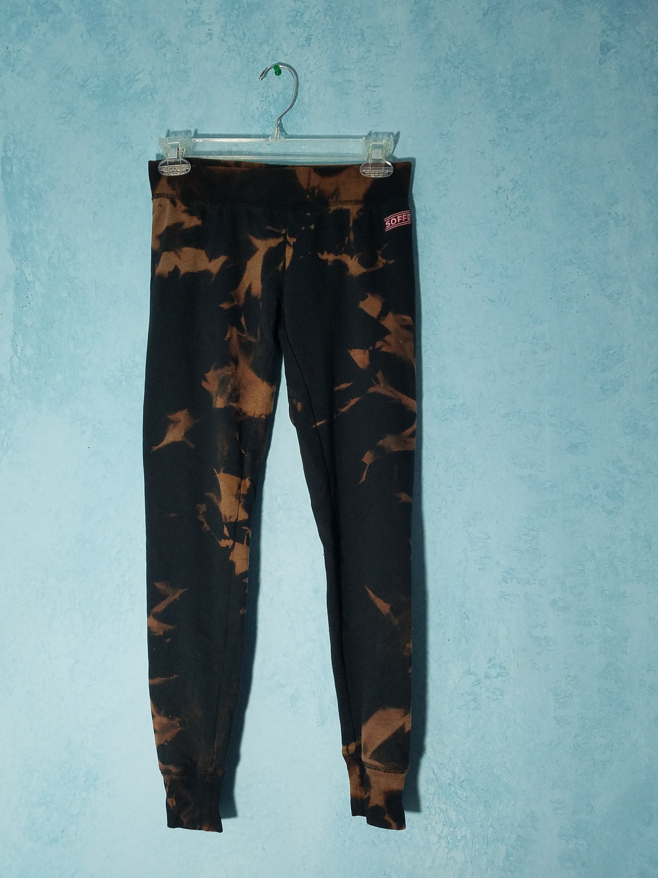 Black Tie-Dye candeggina pantaloni x-small | Etsy Italia