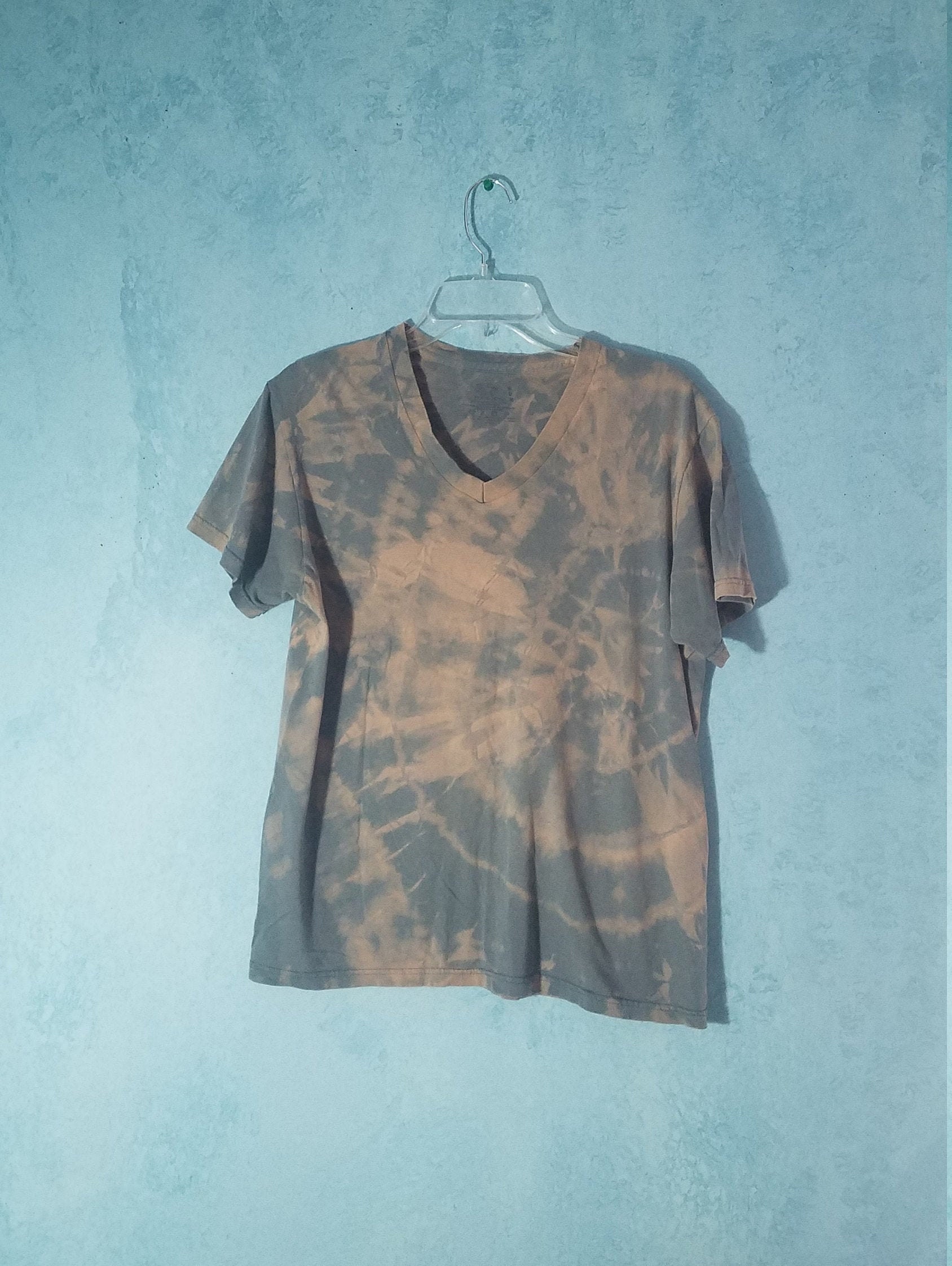 Bleach Tie dye Gray Shirt adult Medium Etsy