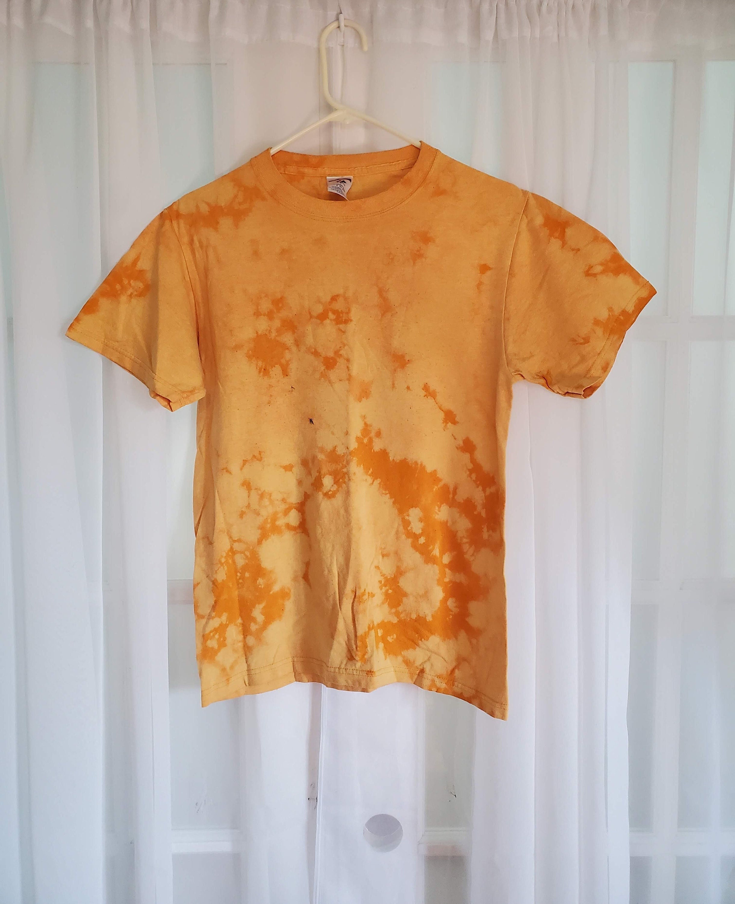 Bleach Tie Dye Orange Shirt Adult Small