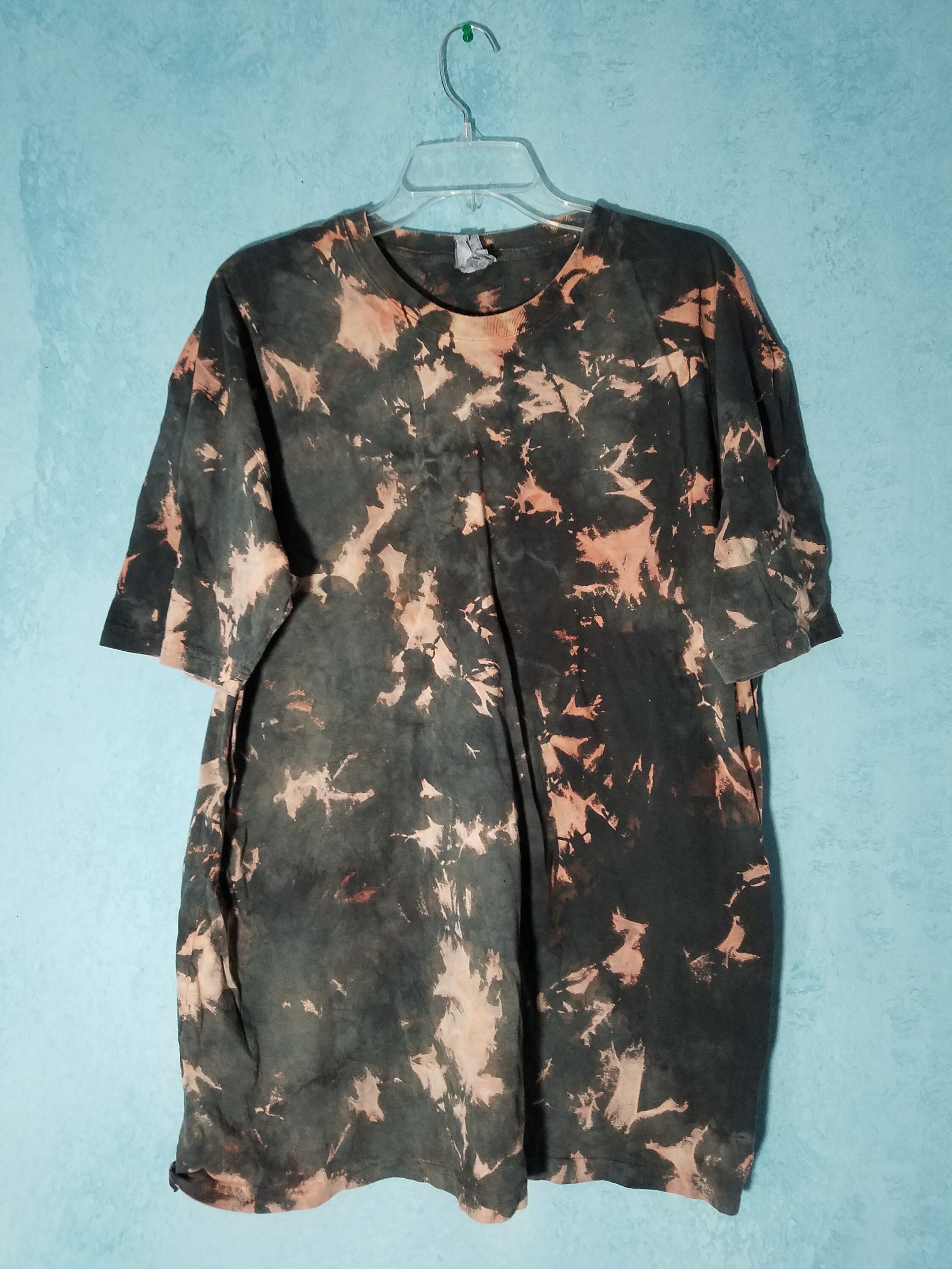 gray shirt bleach tie dye