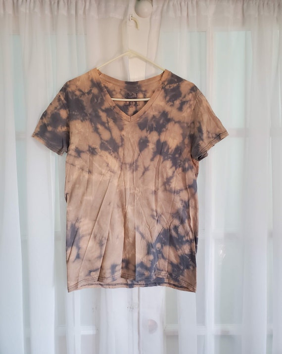 Bleach Tie Dye Gray Shirt Adult Medium