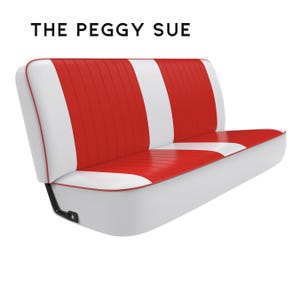 クラシックトラックベンチシート張りキット | シボレーC10、フォードF100、ダッジD100用カスタムフィットカバー | 「The Peggy Sue」 | 米国製ハンドメイド