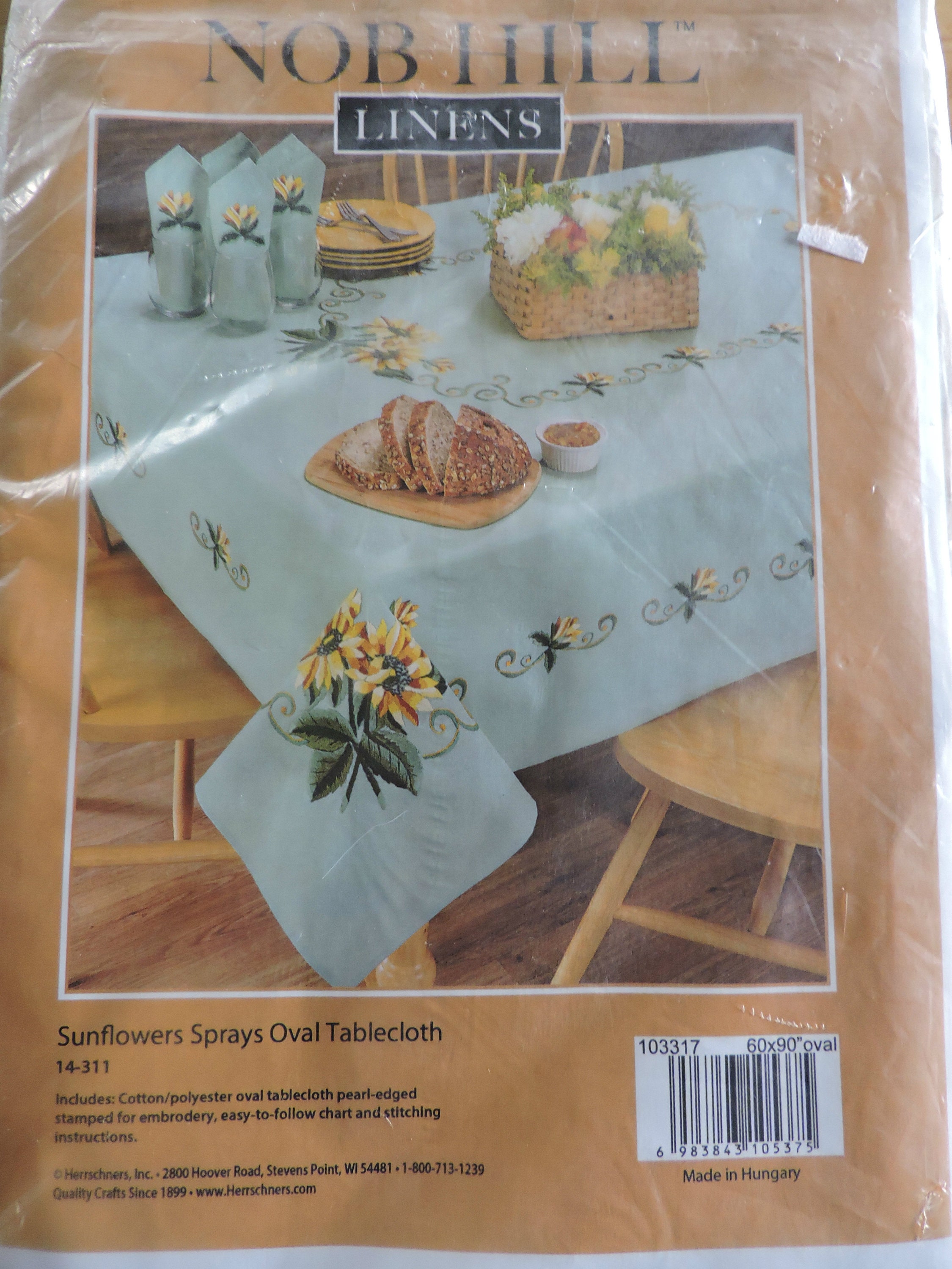 Knob Hill Linens 50x50 Stamped Embroidery Tablecloth Etsy