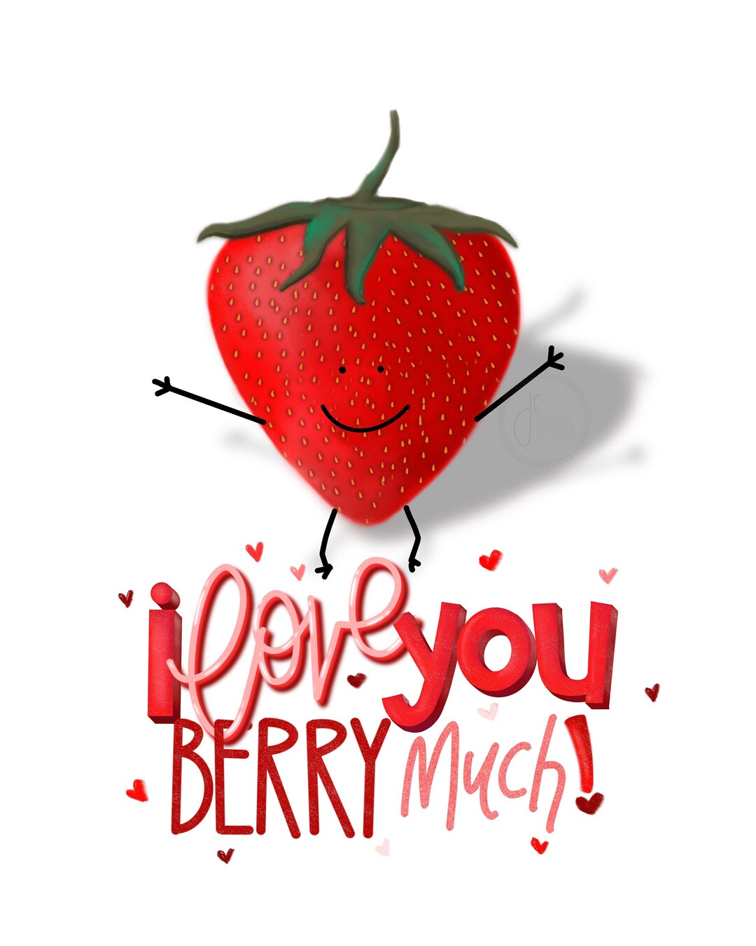 I Love You Berry Much Printable Digital Download Food Etsy