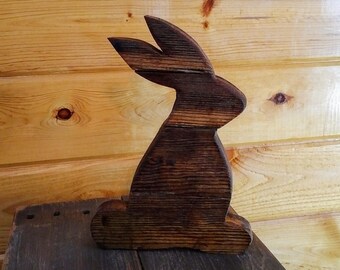 Reclaimed Wood, Spring, Rabbit, Easter Bunny, Rabbit decor, Wood animals