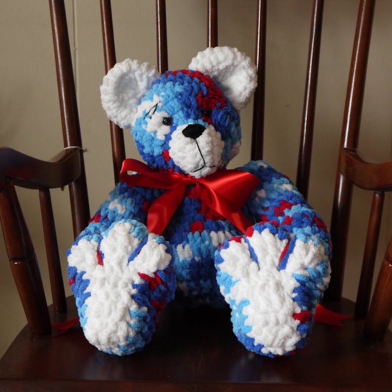 Patriotic Keepsake Bear Birthday Gift Best Friend Gift Baby Gift Nursery Decor Stuffed Animal Best Selling Items Toddler