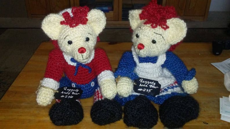 Raggedy Set Keepsake Teddy Bears Made to Order