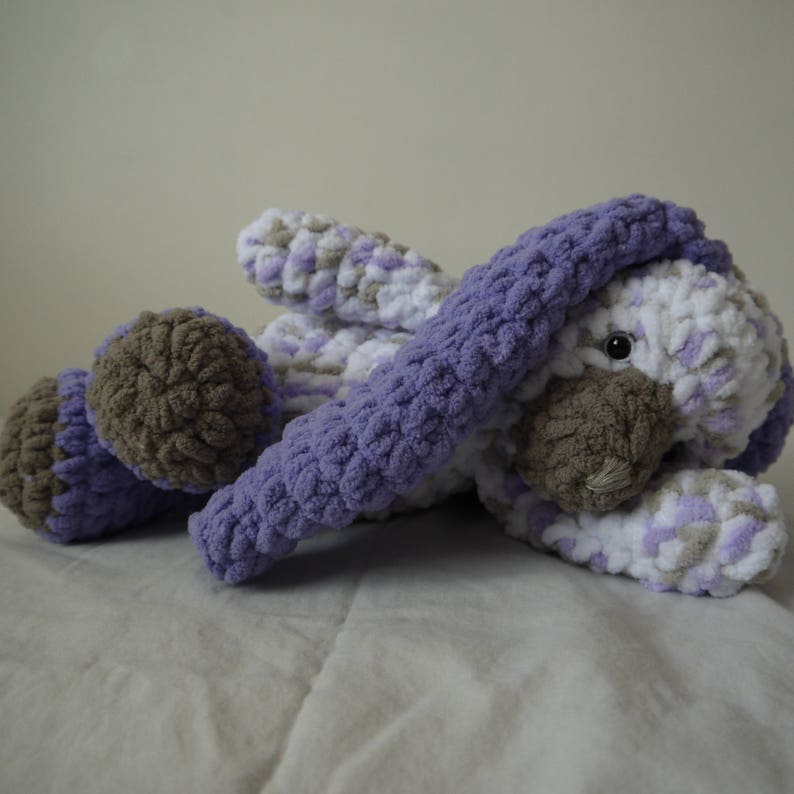Custom baby shower gift plush Baby soft /'Lavender Bunny/' is Custom Made soft toy. Keepsake baby gift stuffed crochet bunny