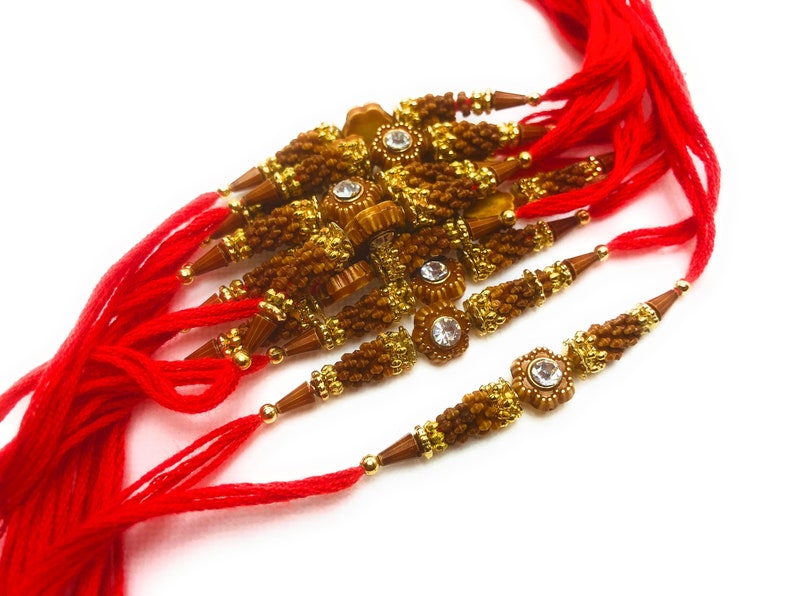 Rakhi Rakhadi set of 12 handmade Rakhi Indian festival best rakhi brothers thread set of 12 image 3