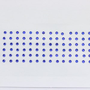 110 Royal Blue Crystal dots Bindi third eye bridal bindi stickers face jewels bellydance round bindi image 1