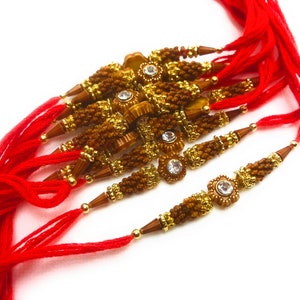 Rakhi Rakhadi set of 12 handmade Rakhi Indian festival best rakhi brothers thread set of 12 image 1