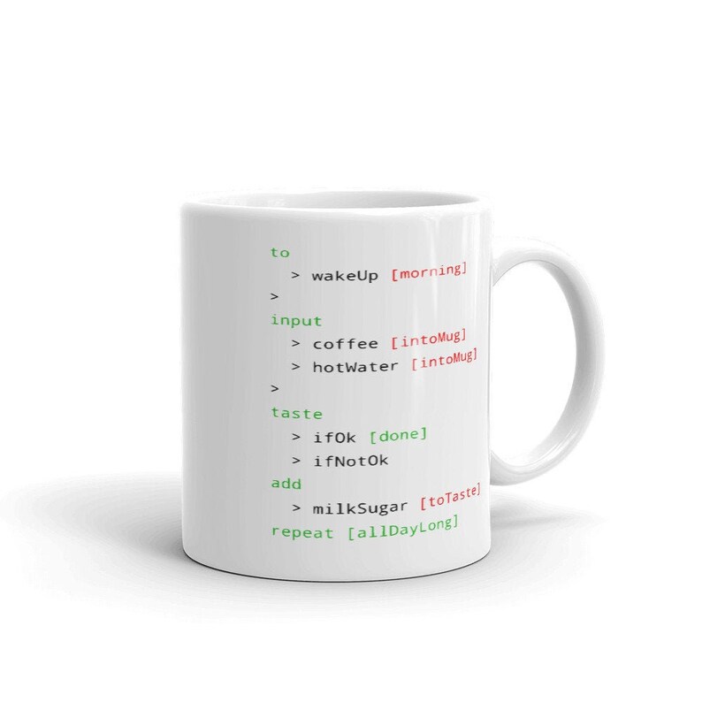Code Coffee Computer Programmer Coffee Mug FREE UK Etsy