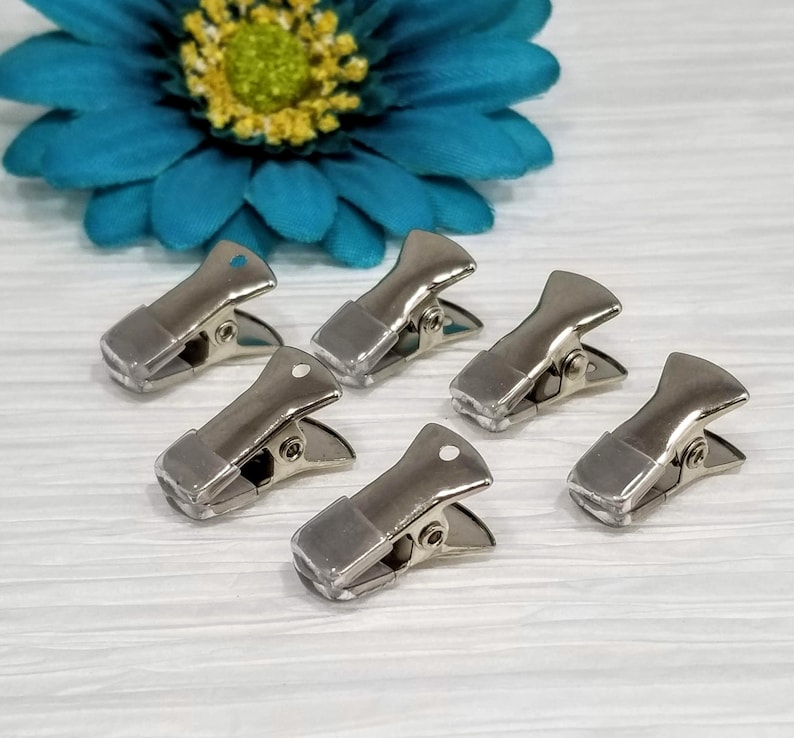 Sweater Clip Finding Silver plated 12 pieces