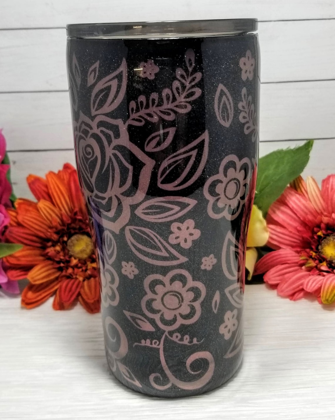 Flower Peek a Boo 20 oz Tumbler Ready to ship Etsy