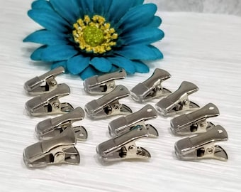 6 pairs Sweater Clip Finding - Silver plated 12 pieces total