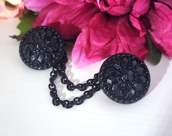 Black Round Sweater Cardigan Clip, Sweater Closure