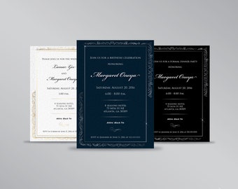 formal invitation etsy