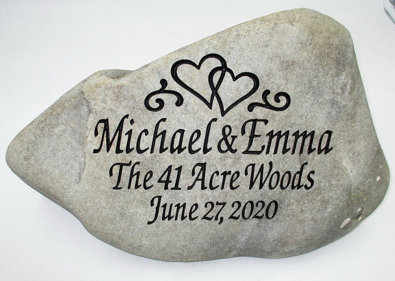 Personalized Wedding Stone A Great Anniversary or Wedding Etsy