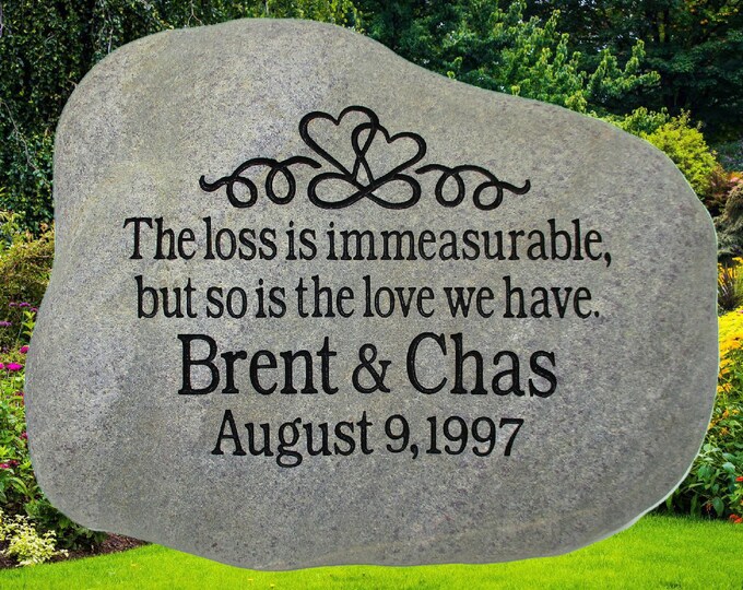 Custom Engraved Memorial, Grave Marker, Keepsake Stone.