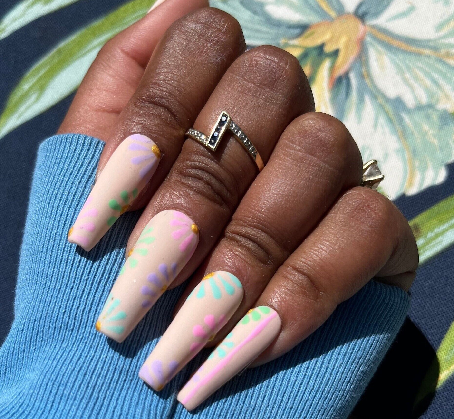 Matte Purple Nails - Etsy