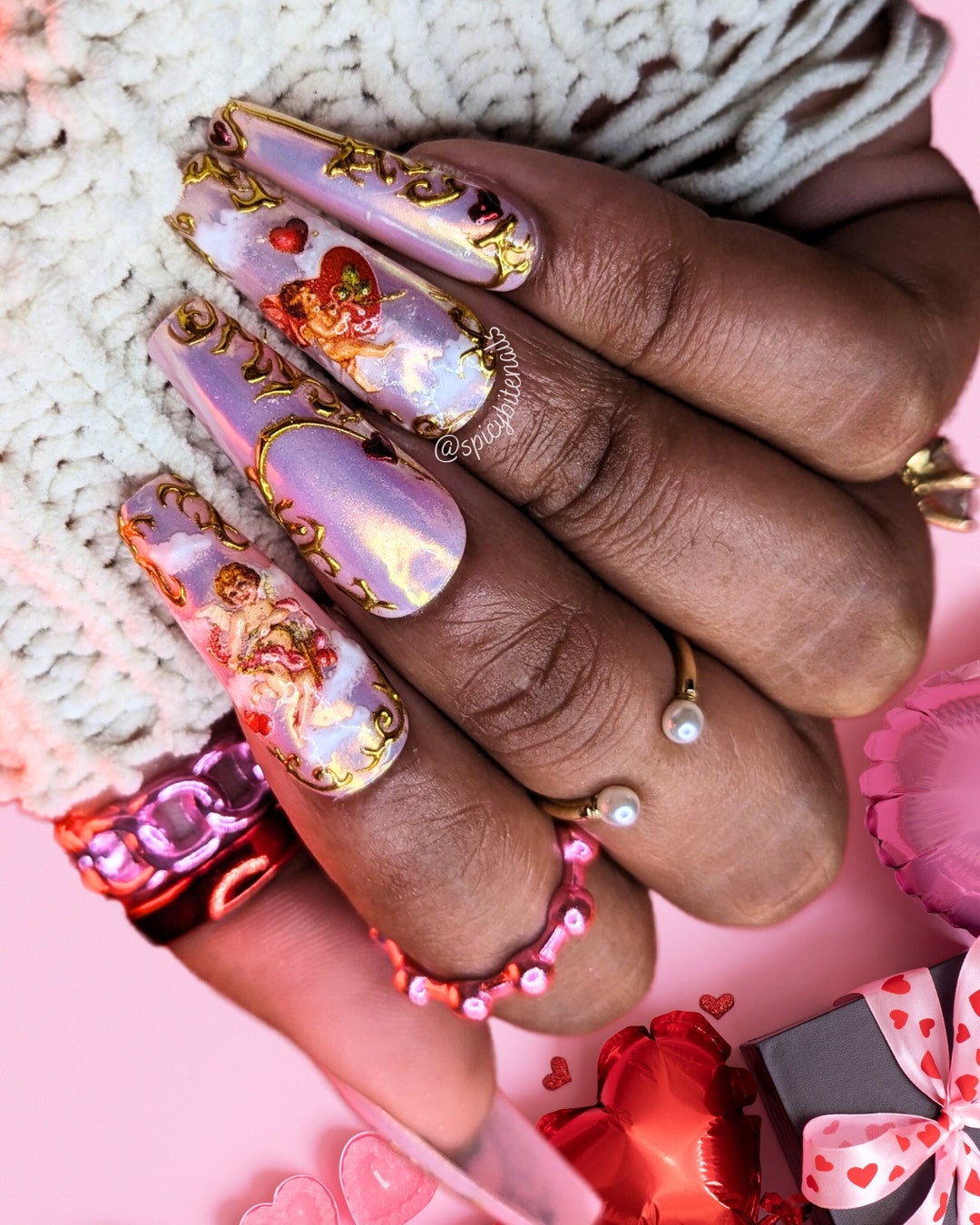 Love‑Struck Cupid Nail Designs