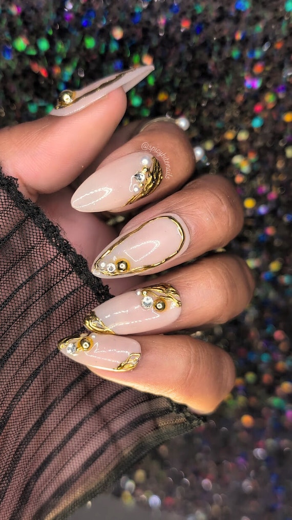 gold satin dress nails color Sheer Gold Shimmer| Vegan Nail Polish main image 0