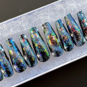 Lost in Space - Galaxy Handmade False Press-On Nail Extensions 10pcs