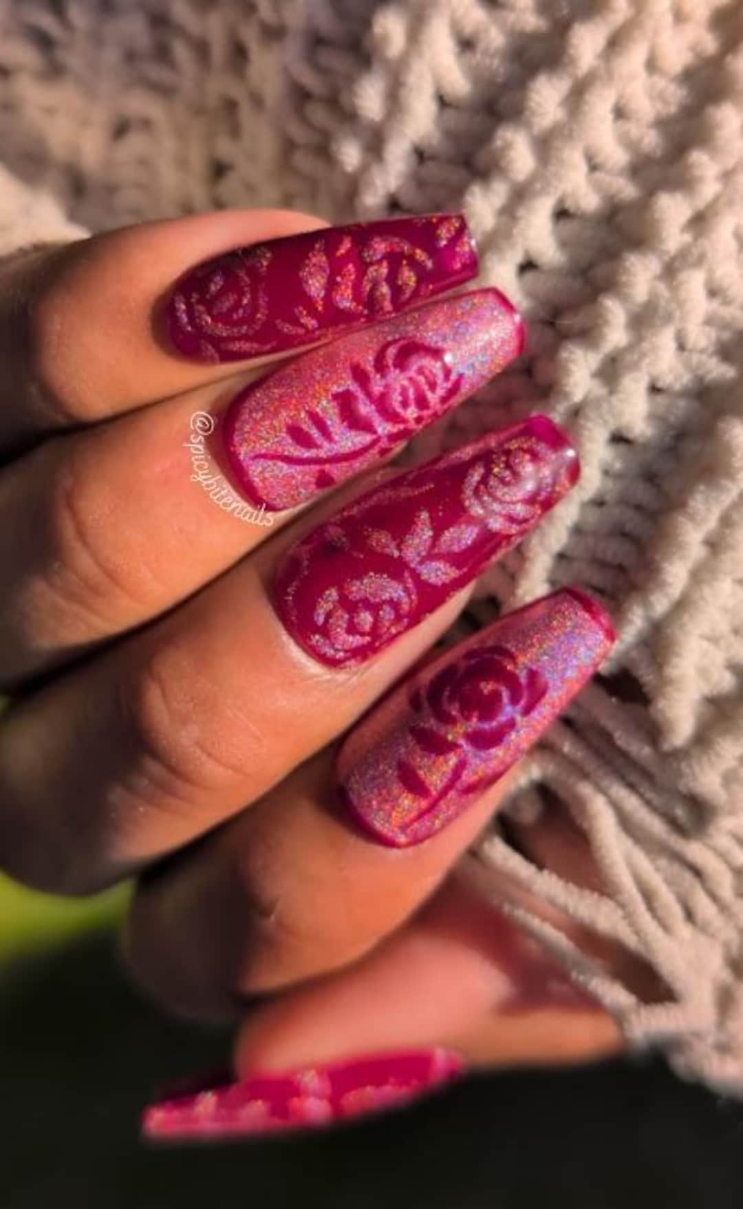 Moonlit Maroon 2025 Nails