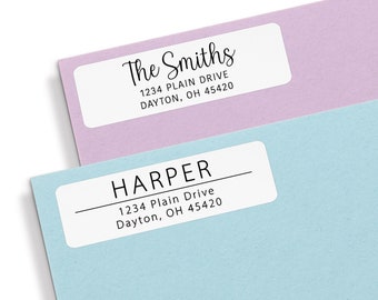 72-430 Return Address Labels - Personalized Address Stickers on Sheets - Wedding Address Labels - Evrest Press