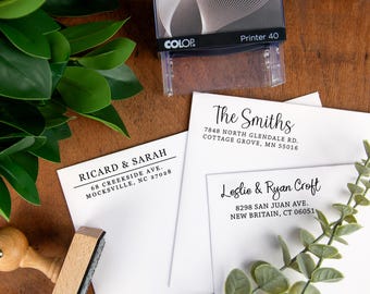Personalized Return Address Stamp – Custom Self-Inking or Wood Handle Stamp for Envelopes & Mailing