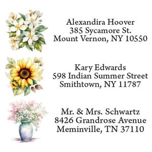 Floral Return Address Labels, Personalized Floral Return Address Labels on a Roll | High Quality | Fast Shipping - Perfect for Invitations