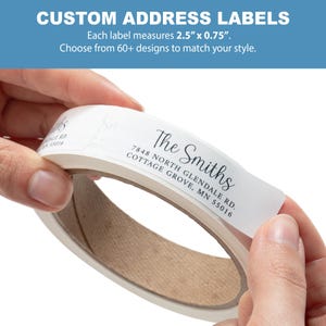 Address Labels, Return Address Labels, Personalized Address Labels, Self Adhesive Address Labels, Address Label Roll image 7