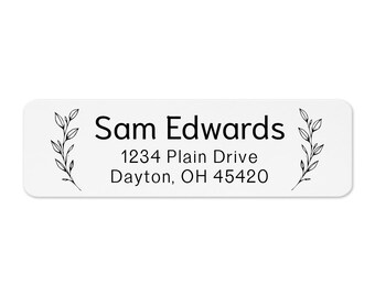 Personalized Return Address Label - (100-430 Labels) - Custom Address Labels - Evrest Press - Sam Edwards