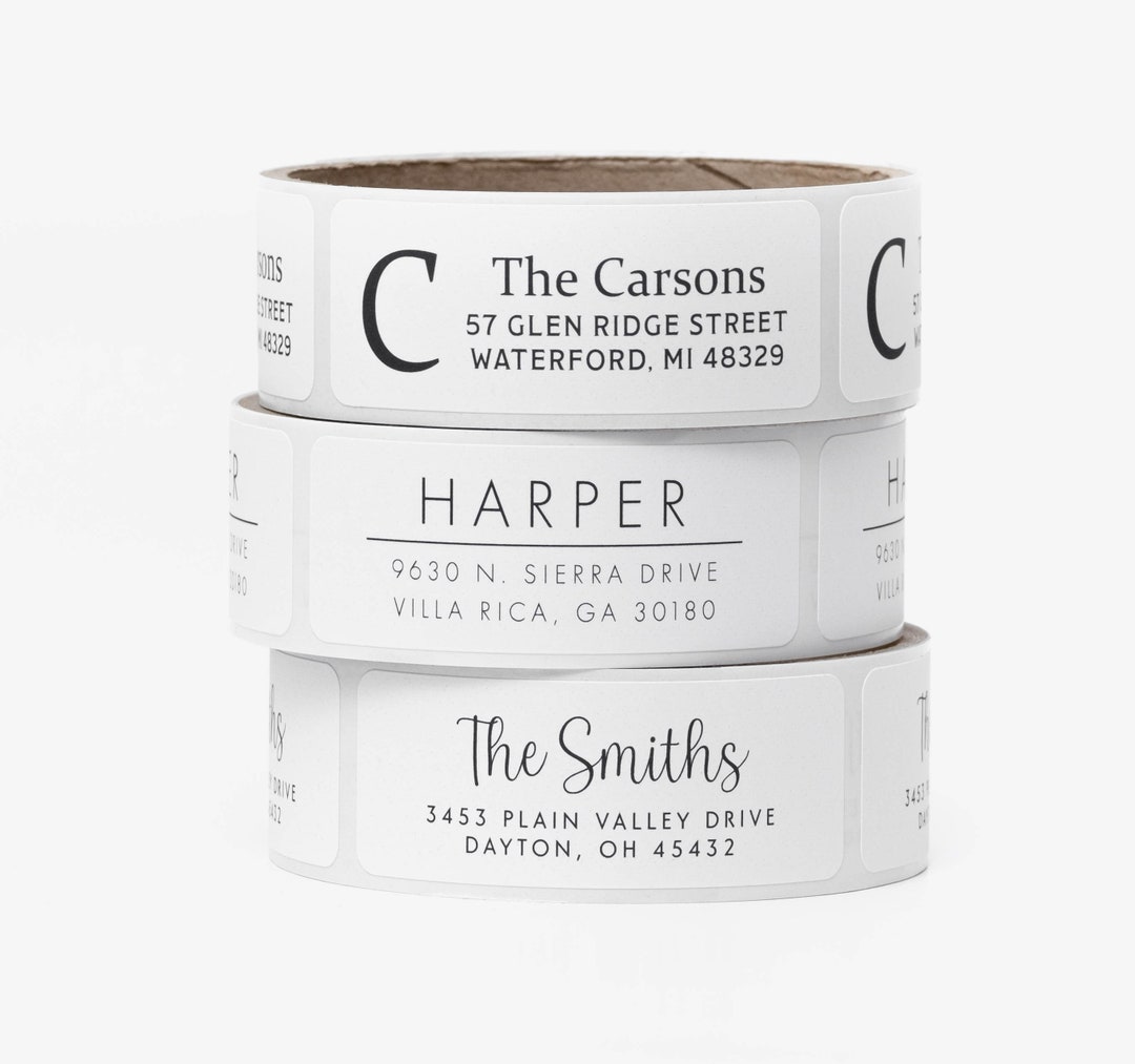 BEST SELLING Address Labels on Etsy Custom Return Address Label Roll Peelnstick 20 Designs Etsy