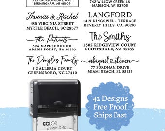 Sello de dirección, sello de dirección de remitente, sello de dirección personalizado, sello autoentintable, sello personalizado