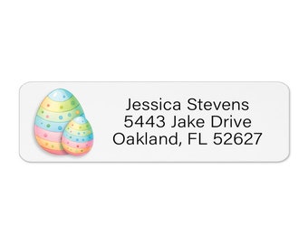 Easter Egg Return Address Label - (100-430 Labels) - Custom Address Labels - Evrest Press