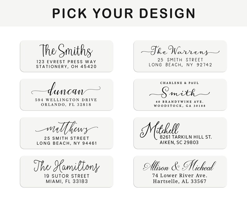 High Quality Roll Return Address Labels, Return Address Labels, Wedding Address Stickers, Calligraphy Address Labels, ROLL image 6