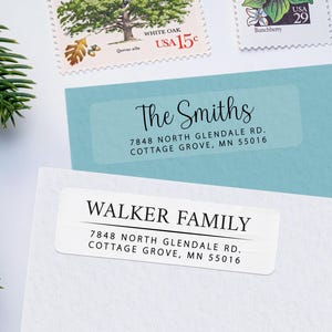 High Quality Return Address Labels - White and Clear Labels - 28 Design Options - Sheet Format