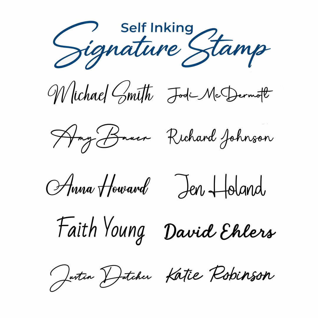 Custom Signature Stamp – Personalized Self-inking Name Stamp (free ...