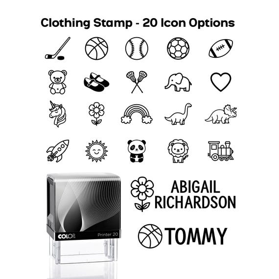 Personalized Kids Clothing Stamp: Durable Fabric Label, Easy to Use