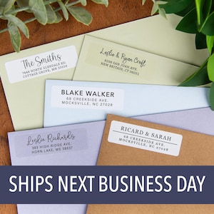 Address Labels - Custom Labels - White and Clear Return Address Labels - 28 Design Options - Sheet Format