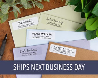 Address Labels - Custom Labels - White and Clear Return Address Labels - 28 Design Options - Sheet Format